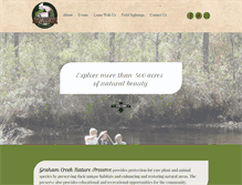 Tablet Screenshot of grahamcreekpreserve.org